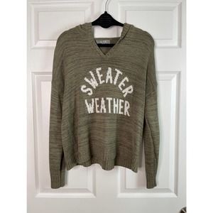 Marled Sweater Weather Hoodie Knit Sweater